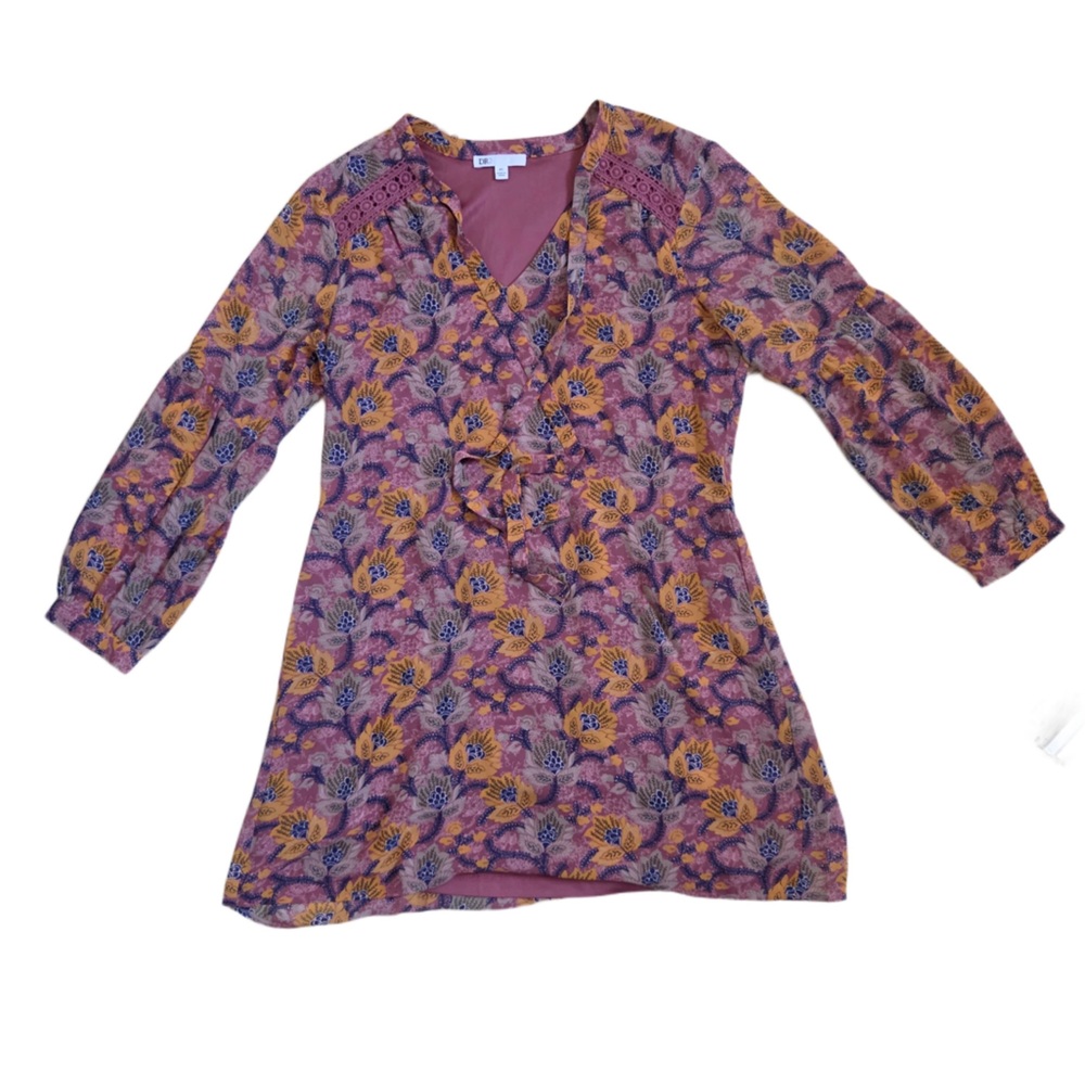 DR2 Purple and Yellow Floral Dress